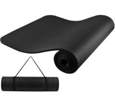 Fitness podložka na cvičení - ISO černá - hrubá 1cm