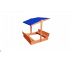 IMPREGNOVANÉ Pískoviště s lavičkami Sun Wood 120x120x20 STŘÍŠKA MODRÁ + DÁRKY