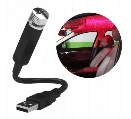 LED USB projektor noční oblohy, barva červená