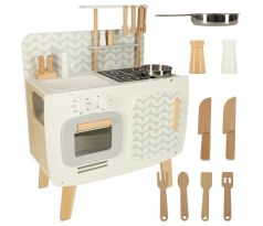 LULILO RETRO Dětská dřevěná kuchyňka s příslušenstvím MDF